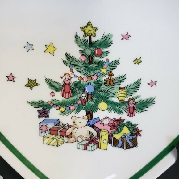 Nikko Christmas Heart Shaped Candy Dish Ceramic Tableware 6.5 inches - Picture 2 of 8